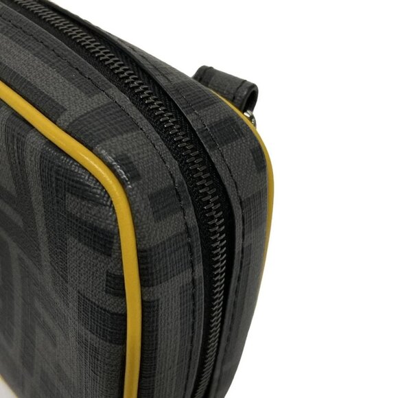 FENDI Zucca Gray Black Yellow PVC Leather - Shoulder Bag 811-021425 - Picture 9 of 14